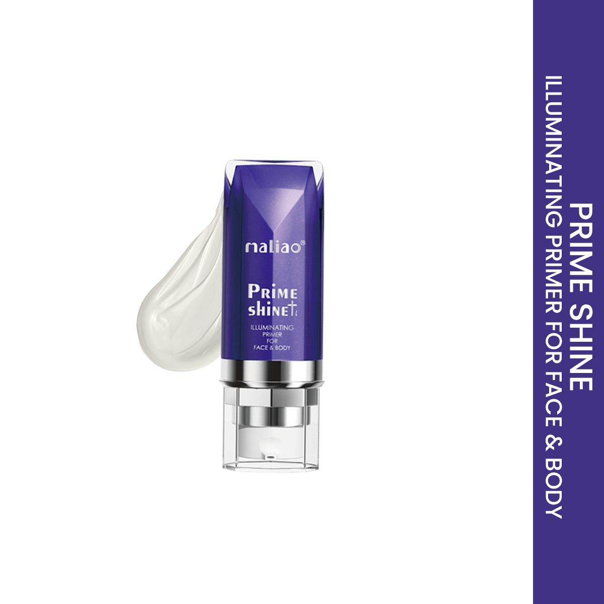 Maliao Prime Shine Illuminating Primer for Face & Body - Radiant Glow, Lightweight Formula, Non-Greasy Texture Face, Body